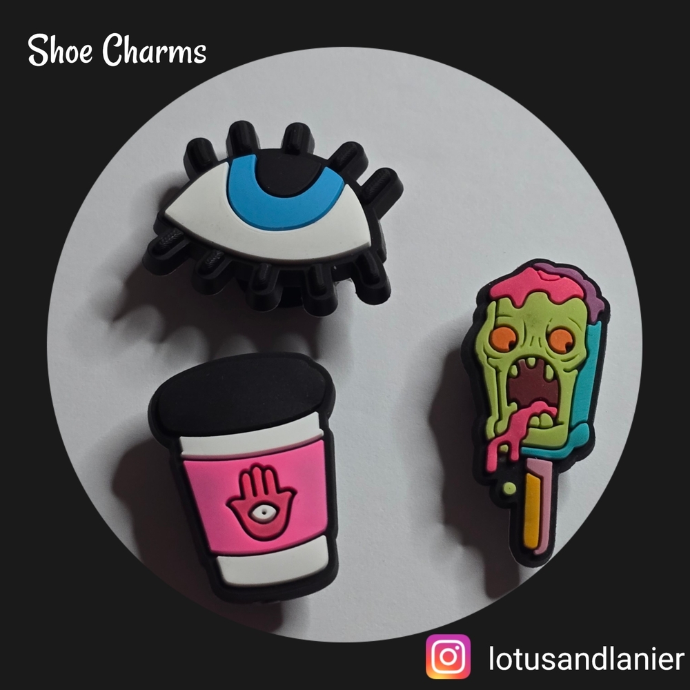 Shoe Charms Eye - Scream Set Of 3